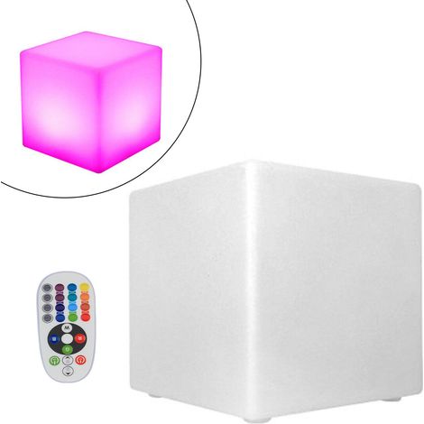 Sitzwürfel Würfelhocker Leuchtwürfel Hocker Beistelltisch mit Fernbedienung 16 RGB Farbe Buntes Hocker 36W Wasserdicht (1/5)