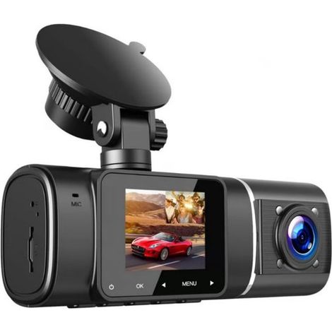 Dashcam Front und Rückfahrkamera für den Innenbereich mit 32-GB-SD-Karte 1080p 1080p-Videoaufzeichnung 310 Weitwinkel Nachtsicht WDR G-Sensor und (1/5)