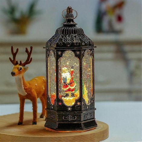 Lanterne de Noël à neige rotative avec musique et lumières clignotantes - Cadeau de Noël (1/5)