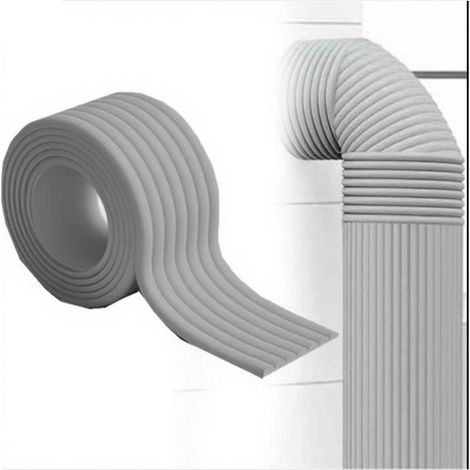Gaine isolante extérieure pour tuyaux - 8 cm x 2 m - Gaine antigel en mousse - Protection hivernale - Gris