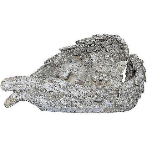 12 cm große Engelsstatue für Hunde/Katzen, Gedenkstein, Hoffigur, Dekoration-B Cat (1/4)