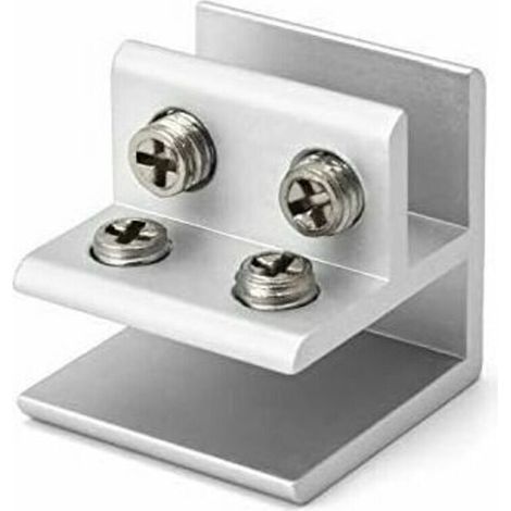 Colliers support pince à verre à 90 degrés , supports de serrage réglables pour étagère de 8 à 12 mm d'épaisseur 4PCS - (1/5)