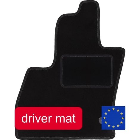 Tappetino lato guidatore, su misura per Fiat 500L, protezione resistente, nero (1/5)