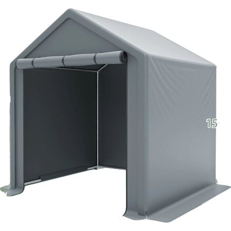 Refugio con toldo parasol, estructura robusta, toldo resistente a los rayos UV, gris oscuro, 190x170x200cm (1/2)