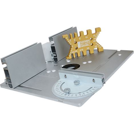 Satz aus 4 Aluminiumlegierungs-Einsatzplatten für Frästische, Holzfrässtützen, Schneidemaschinen, Gravierhilfsmittel und Holzbearbeitungswerkbänke. (1/5)