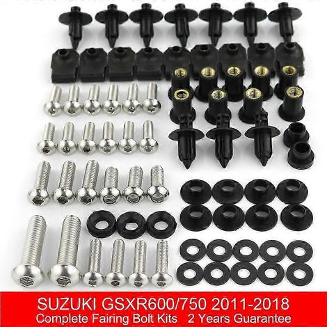 Convient pour Suzuki GSX-R600 GSXR600 GSXR 750 2014-2016 Kit complet de boulons de carénage, vis, clips et écrous en acier inoxydable ( ) (1/5)