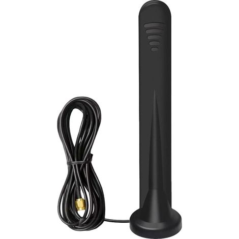 Antenne 5G - Antenne LTE - Gain 15 dBi - Base Magnétique - Connexion SMA Mâle - Câble RG174 3 m - Pour Routeur 3G 4G 5G IoT Passerelle Domotique - Usage Intérieur Extérieur (1/5)