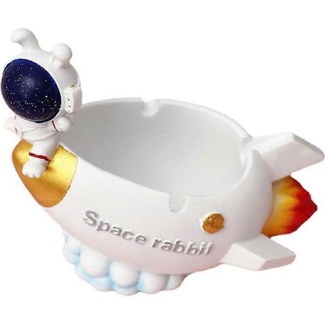 Weltraumhasen-Aschenbecher aus Kunstharz, hitzebeständig, antihaftbeschichtet, ideal für Zuhause, Büro, Bar oder Schreibtisch – ein perfektes Geschenk für Männer und Frauen