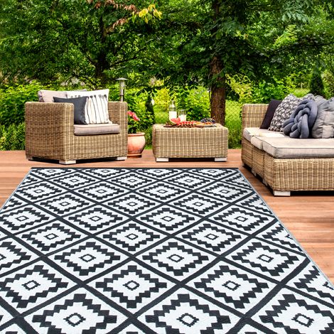 Alfombra exterior BAHAMAS negro 270 x 470 CM