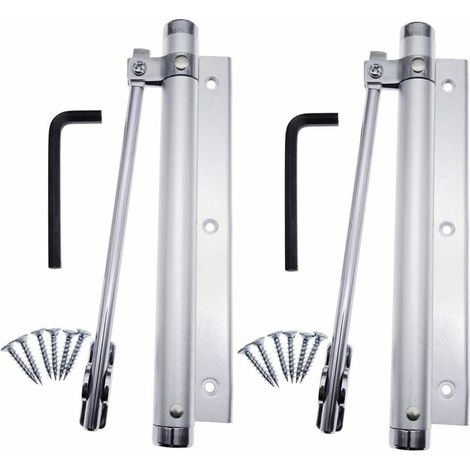 Cierrapuertas automático de aleación de aluminio ajustable para el hogar, con resorte, 45 kg (2 unidades) (1/5)