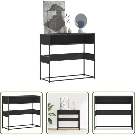 Flurtisch -  Konsolentisch Schwarz 90x35x80 cm Holzwerkstoff (1/5)