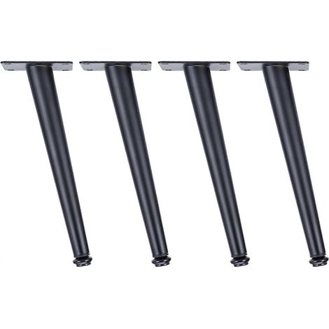 Ensemble de 4 pieds de meubles en métal inclinés, pieds de table réglables, pieds de support pour canapé-lit, TV et meuble-lavabo (couleur : noir, 355 mm doré). (1/5)