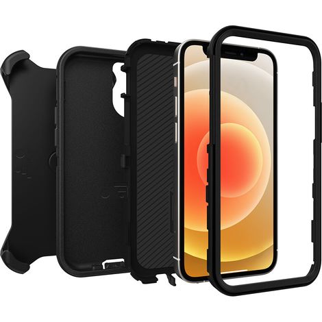 Funda Mobile Defender para iPhone 12/12 Pro, color negro, 5,4 pulgadas (1/5)