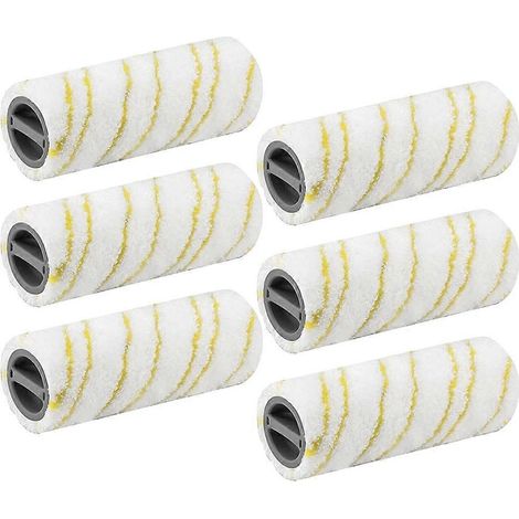 Mikrofaser-Walzenset für Kärcher FC7 FC5 FC3 FC3D EWM2 Elektro-Hartbodenreiniger 2.055-007.0/2.055-006.0 Gelb (1/5)