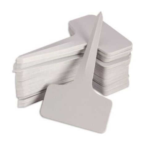 100 Pcs 6 x10cm-étiquettes de type T en plastique blanc pour plantes étiquettes de jardin pour pépinière (1/5)