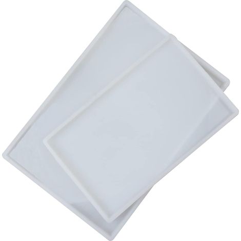 2 PCS Moules en Résine Rectangle Moule pour Resine Epoxy Grand Rectangle Moulle Silicone Resine Epoxy pour Cadeau de Bricolage, Décoration Intérieure (1/5)