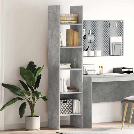 803402  Book Cabinet Concrete Grey 40x35x180 cm Engineered Wood vidaXL (1/5)