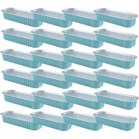 Mini-Kuchenformen mit Löffeln (100er-Packung, 193 g) Rechteckige Aluminiumformen