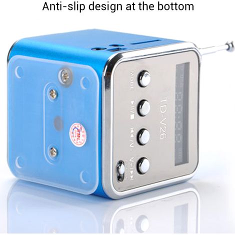 Radio FM Stéréo Portable TD V26 avec Écran LCD, Haut-Parleur Puissant et Support Carte SD (1/4)