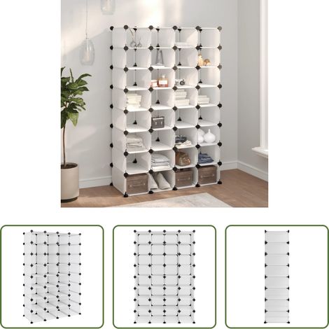 vidaXL Meuble à chaussures - Étagère à chaussures Transparent 93x36,5x140 cm PP (1/5)