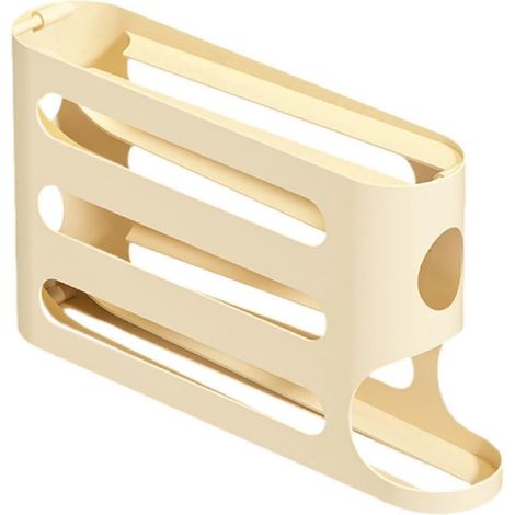 Porte-œufs pour réfrigérateur, distributeur d'œufs, étagère à œufs, grande capacité, organisateur d'œufs à roulettes automatiques pour placard de cuisine-white (1/5)