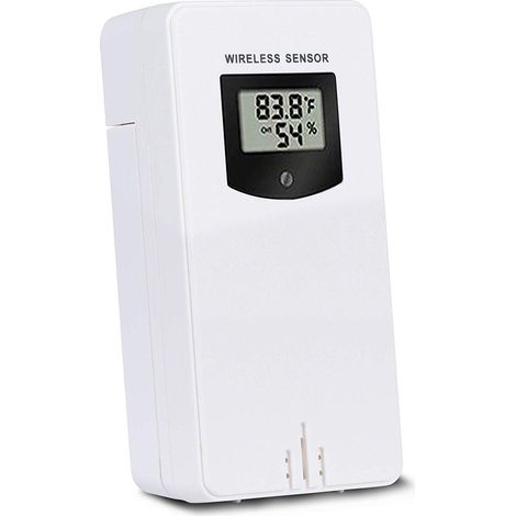 Außensensor für Wetterstation Funksensor Außen Thermometer-Hygrometer, nur kompatibel mit Wetterstation FJ3378 & FJ3883B, Weiß (Nur Außensensor) (1/4)