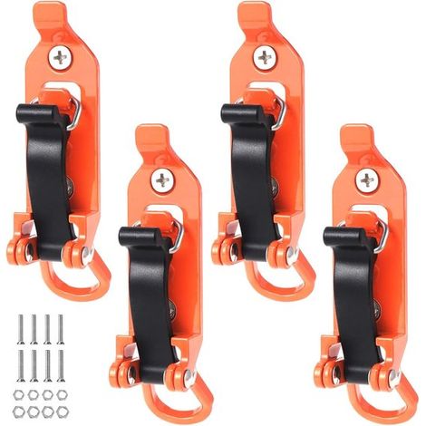 Soportes universales para palas para portaequipajes de techo - 4 piezas, abrazaderas de goma para portaequipajes de techo de coche y herramientas