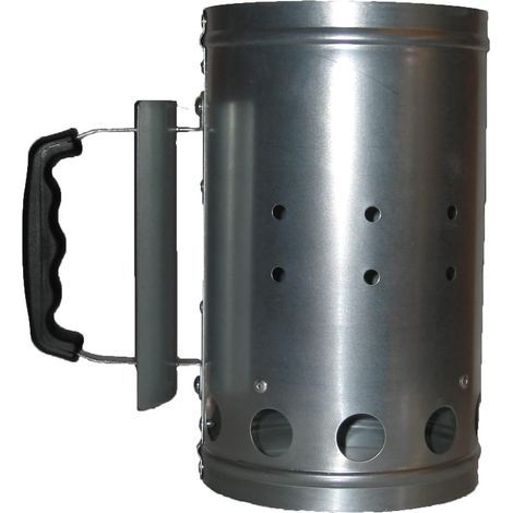 Anzünder für Holzkohle, Grill und Schnellkocher (silber) (1/5)