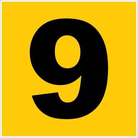 N°9 - 200x200mm - Rigide Jaune - 4220840