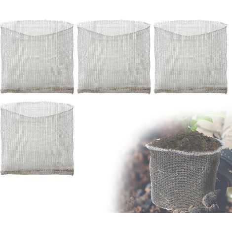 cestini anti-campagna in acciaio inox 41 x 44 cm per radici, sacchetti in rete di acciaio inox per la protezione di piante, alberi e fiori dai roditori. (1/5)