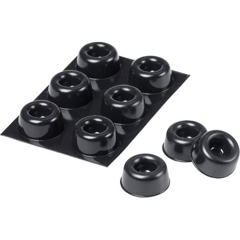 3M SJ 5009 MPBB Gerätefuß selbstklebend, rund Schwarz (Ø x H) 22.3 mm x 10.1 mm 6 St.