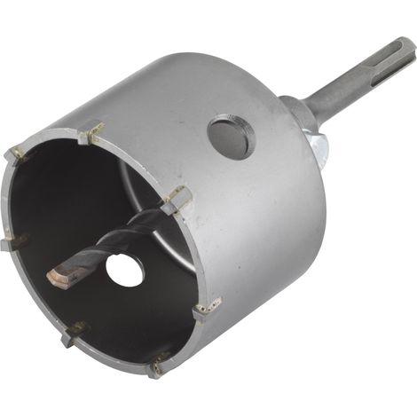 Wolfcraft Hohlbohrkrone Ø 105 mm inkl. SDS Plus Spanndorn Hohlbohrkrone