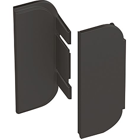 HETTICH Endkappe Canis C Set, B 23 mm, H 64 mm, geschlossen, Schwarz matt, 9266135 (1/3)