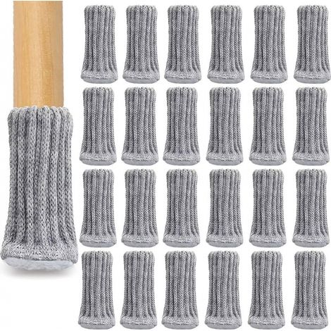 Lot de 24 chaussettes pour chaises, chaussettes pour pieds de chaise, chaussettes pour meubles, protège-pieds de chaise, protège-chaises (1/5)