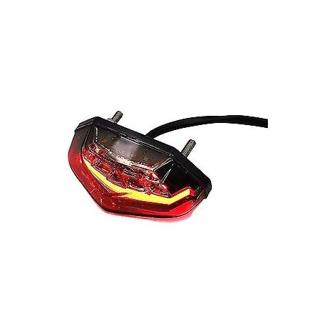 Universelle 12V DC LED-Brems-, Stopp- und Rücklichtblinker für Motorräder und Fahrräder (hinten).