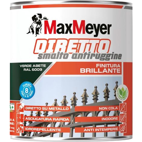 Smalto MaxMeyer diretto antiruggine brillantante 750 ml verde abete (1/2)