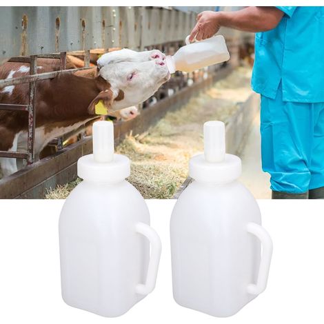 Biberón para terneros – 1 l – Biberón para bebés, terneros y corderos con tetina extraíble – Alimentación e hidratación en la granja. (1/5)
