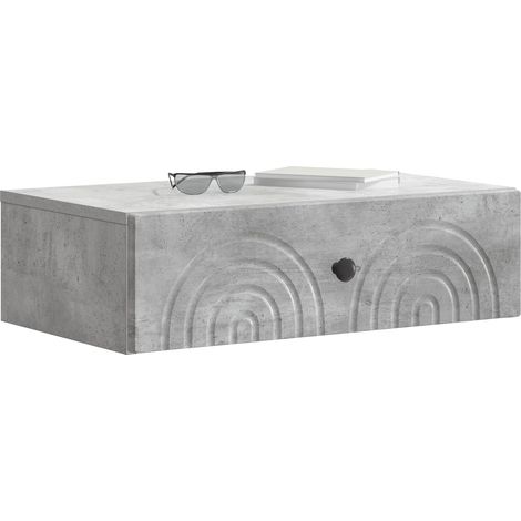 Maison Exclusive - Tavolino da Parete Laterale Grigio Cemento 59 x 34,5 x 17 cm