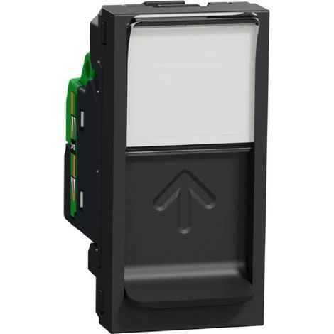 prise rj45 - 1 module - cat6 - ftp - anthracite - schneider electric nu344754 (1/4)
