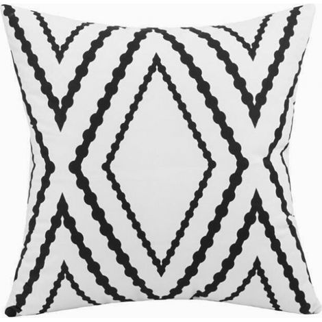 Housse de coussin d'extérieur imperméable et résistante à l'huile, blanche, 45 x 45 cm, lavable, impression recto verso (1/4)