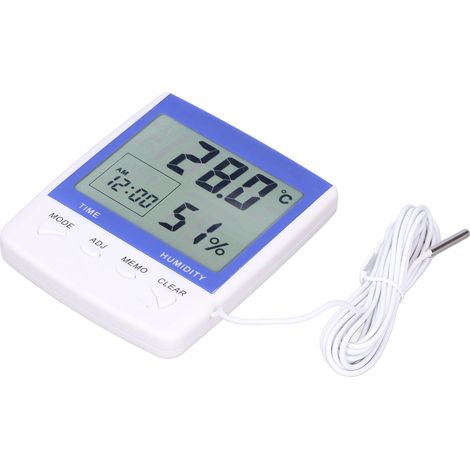 Digitales Thermometer, hervorragende Haltbarkeit, präzise Daten, gut ablesbare Anzeige, Feuchtigkeits- und Temperaturanzeige (1/5)