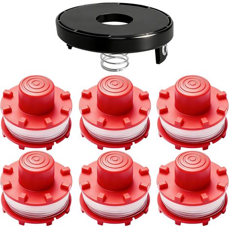 Lot de 6 bobines de fil de rechange 3405096 compatibles avec coupe-herbe Einhell GE-CT 36/30 Li E, GE-CT 36/33 LI E, AGILLO 36/255 BL, AGILLO 18/200, GP-CT 36/35 Li BL pour bobine de fil de rechange E (1/5)