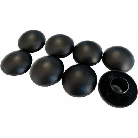 Lot de 8 Capuchons de poteaux Noir 25mm pour Trampoline (1/4)