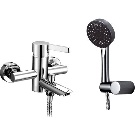 Grifo de bañera con mezclador monomando Fussion cromo GME (1/2)