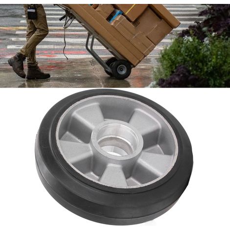 Pneus de rechange en caoutchouc plein anti-explosion, 180x50mm, avec trous de roulement en acier inoxydable 6204, adaptés aux transpalettes, brouettes, chariots manuels et chariots élévateurs hydrauli (1/5)