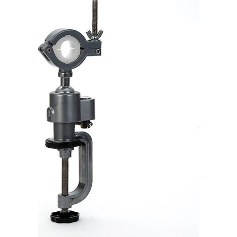 BEBUSINGOTO Soporte para taladro eléctrico de 360°, multifunción, para reparación, con abrazadera, de aleación de aluminio, para taladro rotatorio, para manualidades, construcción, modelismo y metalis (1/5)