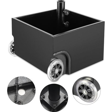 SWANEW Supporto per ombrellone 2in1 con rotelle, supporto per ombrellone a braccio Supporto per ombrellone da mercato, come vaso da fiori, portata 68 kg (1/4)