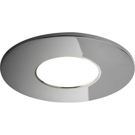 Litecraft Recessed Downlight Fire Rated Fixed Ceiling Spotlight - Black Chrome (1/5)
