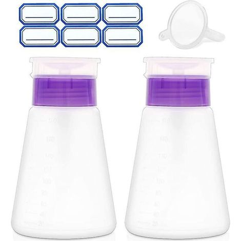 2 Packs 180ml Acetone Pump Distributeur Push Down Pump Distributeur Distributeur d’alcool Verrouillable Bouteille-Ensoleillé (1/3)