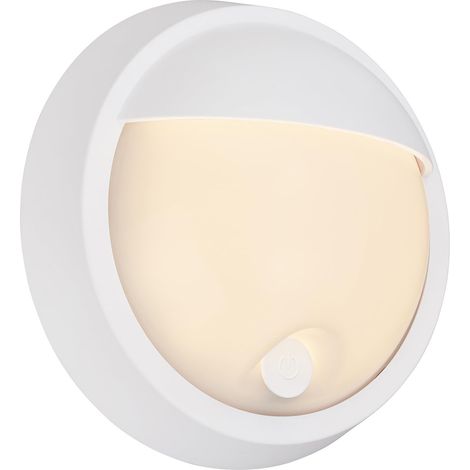Lampe murale LED Akku avec Touch, dimmable par paliers, minuterie 15 min, Lampe d'extérieur, LED Sphler d'extérieur, Lampe d'extérieur, Applique murale d'extérieur, 17x7 cm, Blanc (1/3)